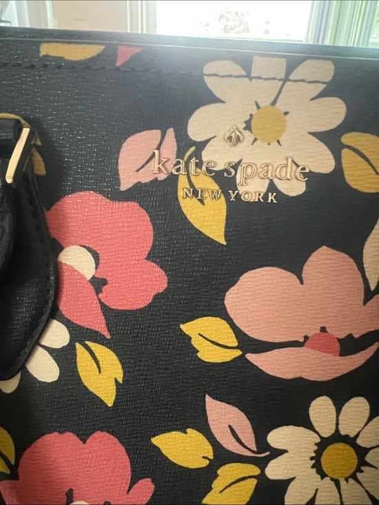 kate spade Handbags - kate spade Black Floral Tote with Pink and Yellow Blooms